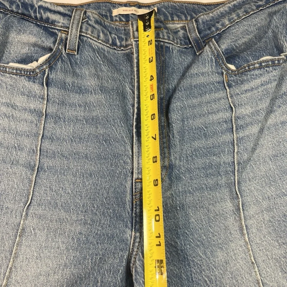 Levi's Ribcage Bell Premium Jeans Womens 32x34 Blue Denim High Rise Wide Flare